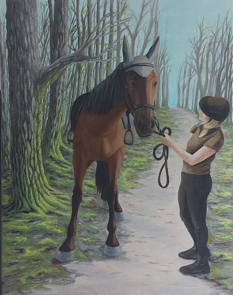 Jahačica, ulje na platnu, 140cm x 110 cm, 2024